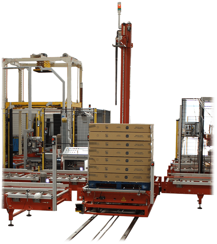 Système de retour automatique de palettes - Pour automatiser les opérations  de changement de palettes.