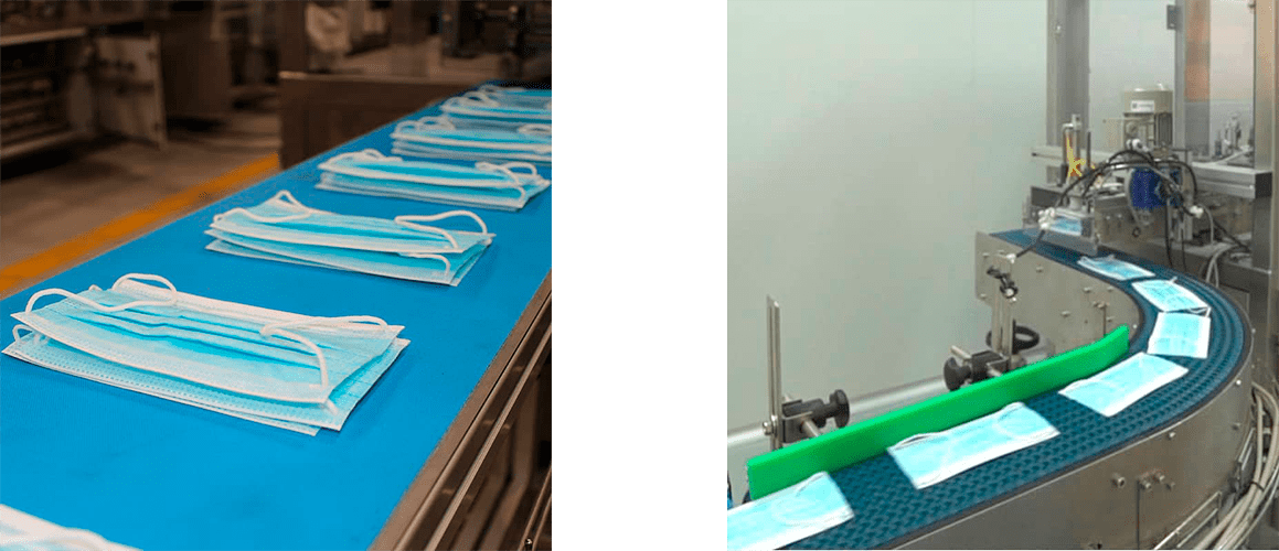 Transportadores y manejo de mascarillas